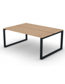 Bench doppio con piano melaminico spessore mm 18 e gamba metallica ad anello chiuso - Colori a scelta - cm 180x125x73,5h