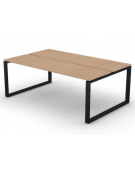 Bench doppio con piano melaminico spessore mm 18 e gamba metallica ad anello chiuso - Colori a scelta - cm 200x125x73,5h