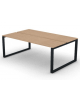 Bench doppio con piano melaminico spessore mm 18 e gamba metallica ad anello chiuso - Colori a scelta - cm 200x125x73,5h