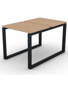 Bench doppio con piano melaminico spessore mm 25 e gamba metallica ad anello chiuso - Colori a scelta - cm 80x125x74h