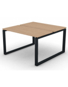 Bench doppio con piano melaminico spessore mm 25 e gamba metallica ad anello chiuso - Colori a scelta - cm 120x125x74h