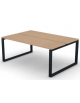 Bench doppio con piano melaminico spessore mm 25 e gamba metallica ad anello chiuso - Colori a scelta - cm 180x125x74h