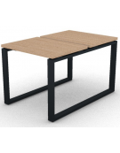 Bench doppio con piano melaminico spessore mm 30 e gamba metallica ad anello chiuso - Colori a scelta - cm 80x125x74,5h