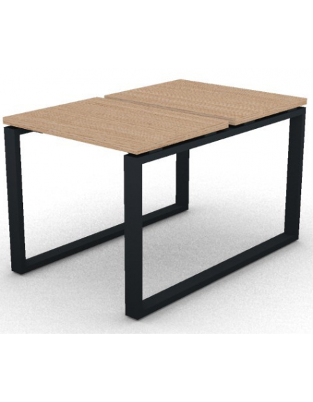 Bench doppio con piano melaminico spessore mm 30 e gamba metallica ad anello chiuso - Colori a scelta - cm 80x125x74,5h