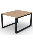 Bench doppio con piano melaminico spessore mm 30 e gamba metallica ad anello chiuso - Colori a scelta - cm 100x125x74,5h