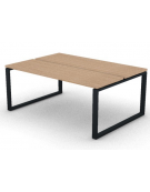 Bench doppio con piano melaminico spessore mm 30 e gamba metallica ad anello chiuso - Colori a scelta - cm 180x125x74,5h