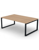Bench doppio con piano melaminico spessore mm 30 e gamba metallica ad anello chiuso - Colori a scelta - cm 200x125x74,5h