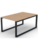 Bench doppio con piano melaminico spessore mm 18 e gamba metallica ad anello chiuso - Colori a scelta - cm 100x165x73,5h
