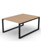 Bench doppio con piano melaminico spessore mm 18 e gamba metallica ad anello chiuso - Colori a scelta - cm 120x165x73,5h