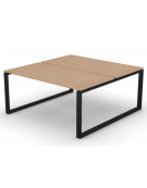 Bench doppio con piano melaminico spessore mm 18 e gamba metallica ad anello chiuso - Colori a scelta - cm 160x165x73,5h