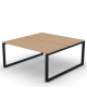 Bench doppio con piano melaminico spessore mm 18 e gamba metallica ad anello chiuso - Colori a scelta - cm 160x165x73,5h