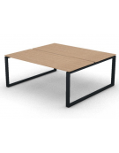 Bench doppio con piano melaminico spessore mm 18 e gamba metallica ad anello chiuso - Colori a scelta - cm 180x165x73,5h