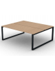 Bench doppio con piano melaminico spessore mm 18 e gamba metallica ad anello chiuso - Colori a scelta - cm 200x165x73,5h