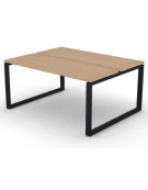 Bench doppio con piano melaminico spessore mm 30 e gamba metallica ad anello chiuso - Colori a scelta - cm 160x125x74,5h