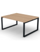 Bench doppio con piano melaminico spessore mm 30 e gamba metallica ad anello chiuso - Colori a scelta - cm 160x125x74,5h