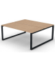Bench doppio con piano melaminico spessore mm 25 e gamba metallica ad anello chiuso - Colori a scelta - cm 180x165x74h
