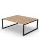 Bench doppio con piano melaminico spessore mm 25 e gamba metallica ad anello chiuso - Colori a scelta - cm 200x165x74h