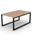 Bench doppio con piano melaminico spessore mm 30 e gamba metallica ad anello chiuso - Colori a scelta - cm 100x165x74,5h