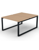 Bench doppio con piano melaminico spessore mm 30 e gamba metallica ad anello chiuso - Colori a scelta - cm 120x165x74,5h