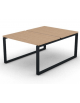 Bench doppio con piano melaminico spessore mm 30 e gamba metallica ad anello chiuso - Colori a scelta - cm 120x165x74,5h