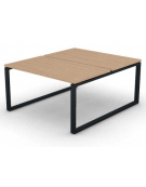 Bench doppio con piano melaminico spessore mm 30 e gamba metallica ad anello chiuso - Colori a scelta - cm 140x165x74,5h