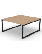 Bench doppio con piano melaminico spessore mm 30 e gamba metallica ad anello chiuso - Colori a scelta - cm 160x165x74,5h