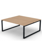 Bench doppio con piano melaminico spessore mm 30 e gamba metallica ad anello chiuso - Colori a scelta - cm 180x165x74,5h