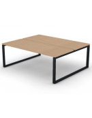 Bench doppio con piano melaminico spessore mm 30 e gamba metallica ad anello chiuso - Colori a scelta - cm 200x165x74,5h