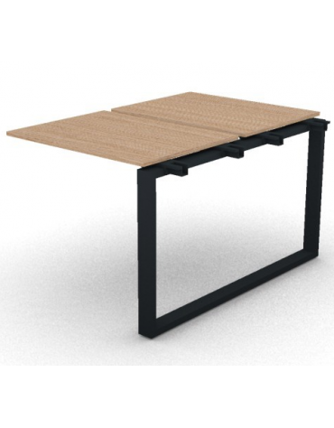 Allungo per benches doppio - piano melaminico spessore mm 18 e gamba ad anello chiuso - Colori a scelta - cm 80x125x73,5h