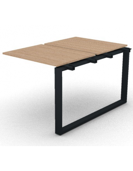 Allungo per benches doppio - piano melaminico spessore mm 18 e gamba ad anello chiuso - Colori a scelta - cm 80x125x73,5h