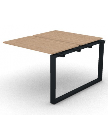 Allungo per benches doppio - piano melaminico spessore mm 18 e gamba ad anello chiuso - Colori a scelta - cm 100x125x73,5h