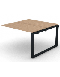Allungo per benches doppio - piano melaminico spessore mm 18 e gamba ad anello chiuso - Colori a scelta - cm 120x125x73,5h