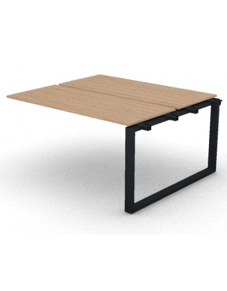 Allungo per benches doppio - piano melaminico spessore mm 18 e gamba ad anello chiuso - Colori a scelta - cm 140x125x73,5h