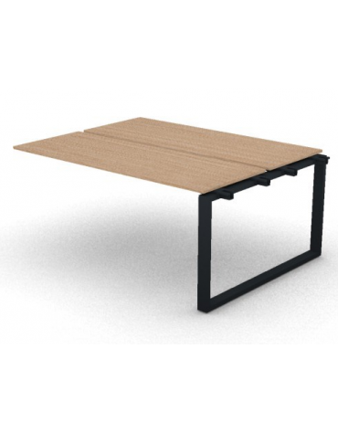 Allungo per benches doppio - piano melaminico spessore mm 18 e gamba ad anello chiuso - Colori a scelta - cm 160x125x73,5h