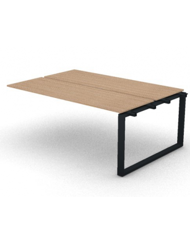Allungo per benches doppio - piano melaminico spessore mm 18 e gamba ad anello chiuso - Colori a scelta - cm 180x125x73,5h