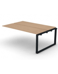 Allungo per benches doppio - piano melaminico spessore mm 18 e gamba ad anello chiuso - Colori a scelta - cm 180x125x73,5h