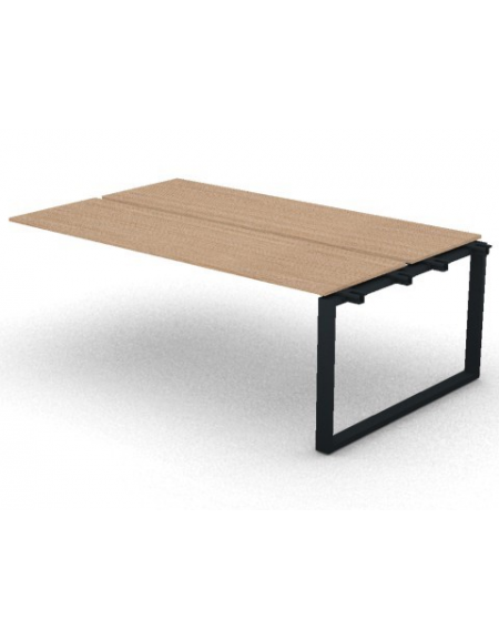 Allungo per benches doppio - piano melaminico spessore mm 18 e gamba ad anello chiuso - Colori a scelta - cm 200x125x73,5h