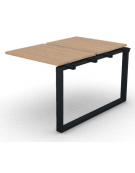 Allungo per benches doppio - piano melaminico spessore mm 25 e gamba ad anello chiuso - Colori a scelta - cm 80x125x74h