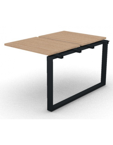 Allungo per benches doppio - piano melaminico spessore mm 25 e gamba ad anello chiuso - Colori a scelta - cm 80x125x74h