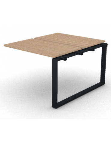 Allungo per benches doppio - piano melaminico spessore mm 25 e gamba ad anello chiuso - Colori a scelta - cm 100x125x74h