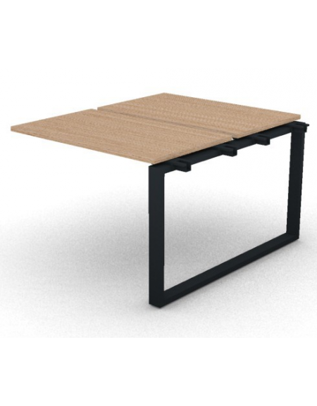 Allungo per benches doppio - piano melaminico spessore mm 25 e gamba ad anello chiuso - Colori a scelta - cm 100x125x74h