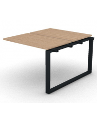 Allungo per benches doppio - piano melaminico spessore mm 25 e gamba ad anello chiuso - Colori a scelta - cm 100x125x74h