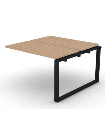 Allungo per benches doppio - piano melaminico spessore mm 25 e gamba ad anello chiuso - Colori a scelta - cm 120x125x74h