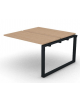 Allungo per benches doppio - piano melaminico spessore mm 25 e gamba ad anello chiuso - Colori a scelta - cm 120x125x74h
