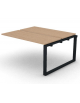 Allungo per benches doppio - piano melaminico spessore mm 25 e gamba ad anello chiuso - Colori a scelta - cm 140x125x74h
