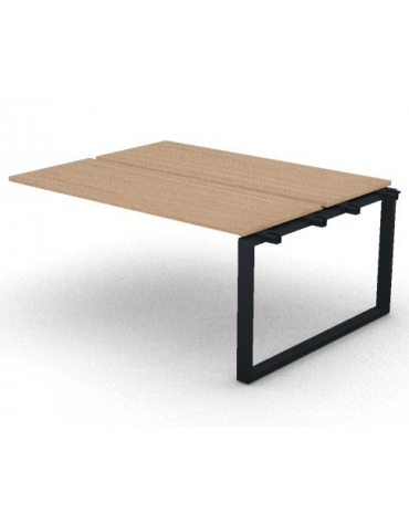 Allungo per benches doppio - piano melaminico spessore mm 25 e gamba ad anello chiuso - Colori a scelta - cm 160x125x74h