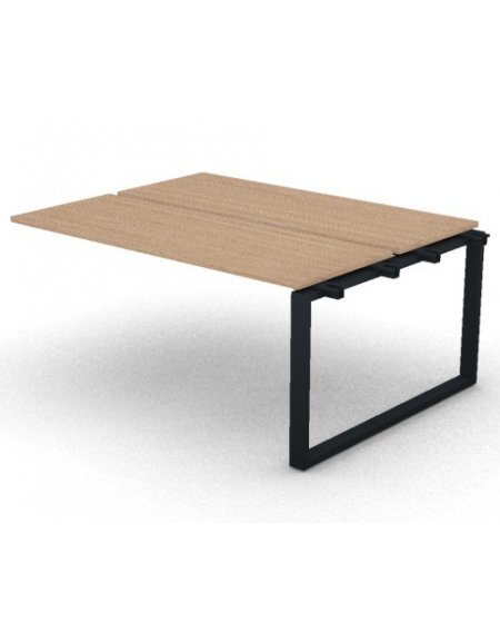 Allungo per benches doppio - piano melaminico spessore mm 25 e gamba ad anello chiuso - Colori a scelta - cm 160x125x74h