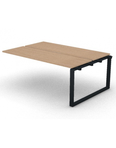 Allungo per benches doppio - piano melaminico spessore mm 25 e gamba ad anello chiuso - Colori a scelta - cm 180x125x74h