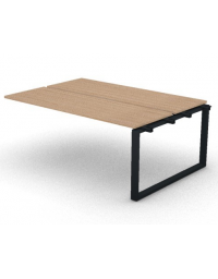 Allungo per benches doppio - piano melaminico spessore mm 25 e gamba ad anello chiuso - Colori a scelta - cm 180x125x74h