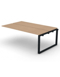 Allungo per benches doppio - piano melaminico spessore mm 25 e gamba ad anello chiuso - Colori a scelta - cm 200x125x74h